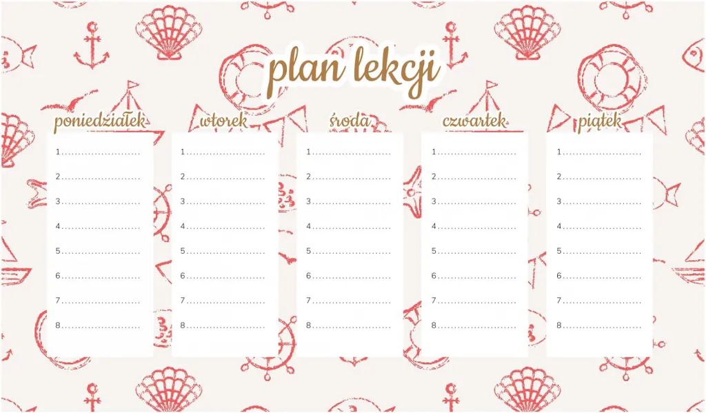 Piano didattico magnetico per ragazze, motivo nautico, 30 x 17,5 cm