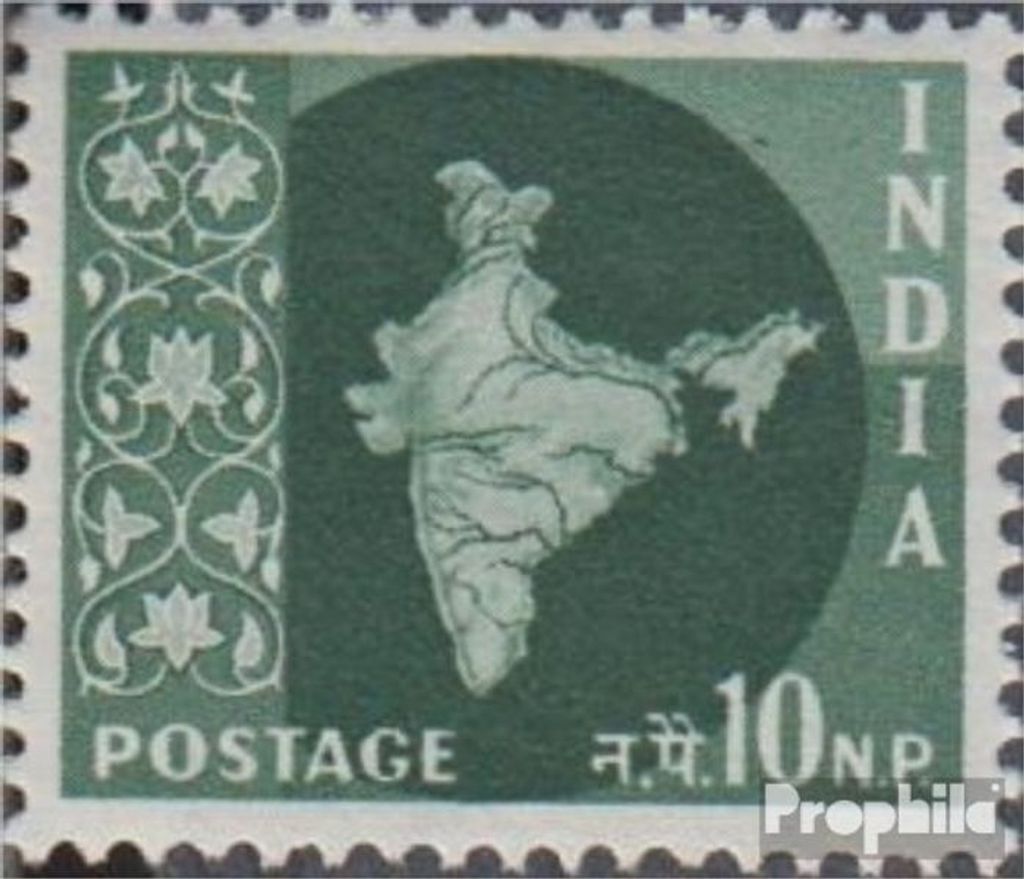 Briefmarken Indien 1957 Mi 265 postfrisch Landkarte