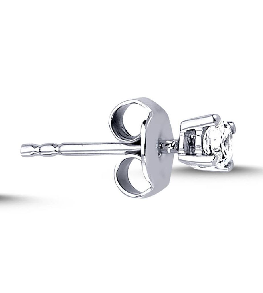 0,11 Carat Herren Diamant Solitär EinStein Ohrringe in Produktbild 