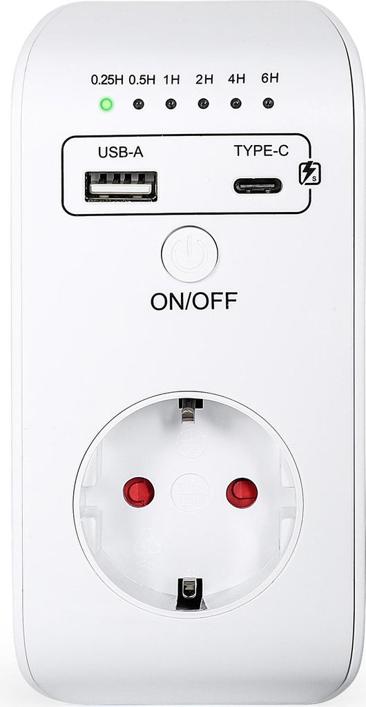 Programmierbarer Countdown-Timer-Schalter 6 Stunden EU-Stecker Küchentimer Steckdose AC230V