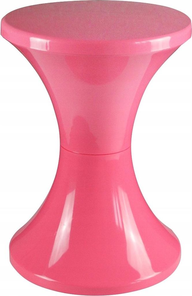 A pink stool on a white background.