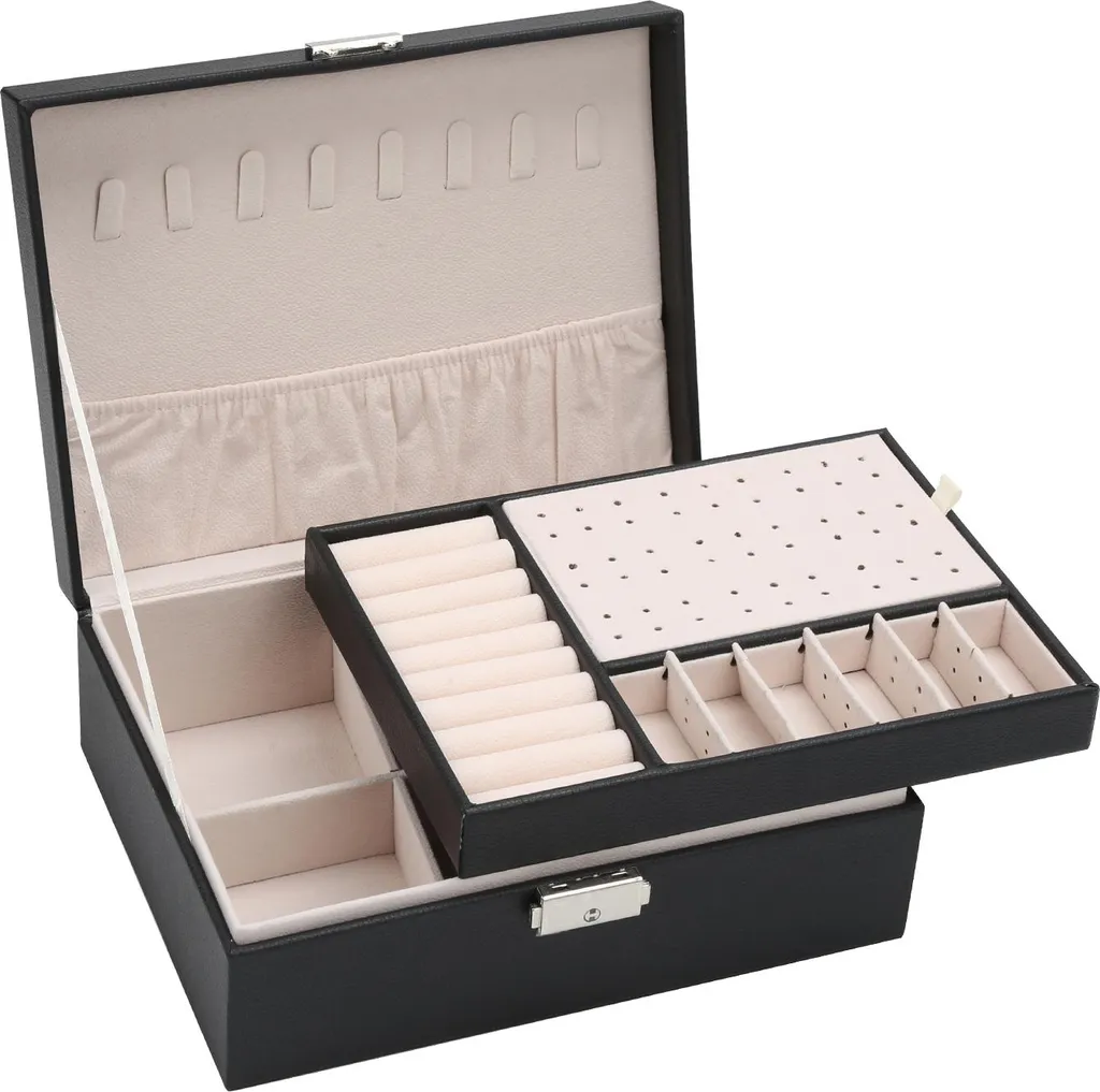 Organizer Gioielli Professionale Bettizia 2 Livelli - Nero PU - 9