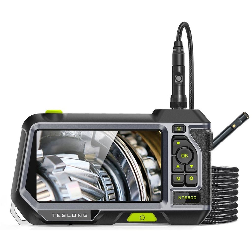 Teslong NTS500 Endoskop mit 5" IPS-Display, 5,5mm Sonde, Doppelkamera, 1m Kabel