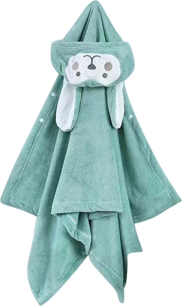 Babyhandtuch mit Kapuze, saugfähiger Bademantel mit Cartoon-Tiermotiv, Korallensamt, Umhang-Handtuch für Mädchen, Jungen, Kleinkinder, für den ...