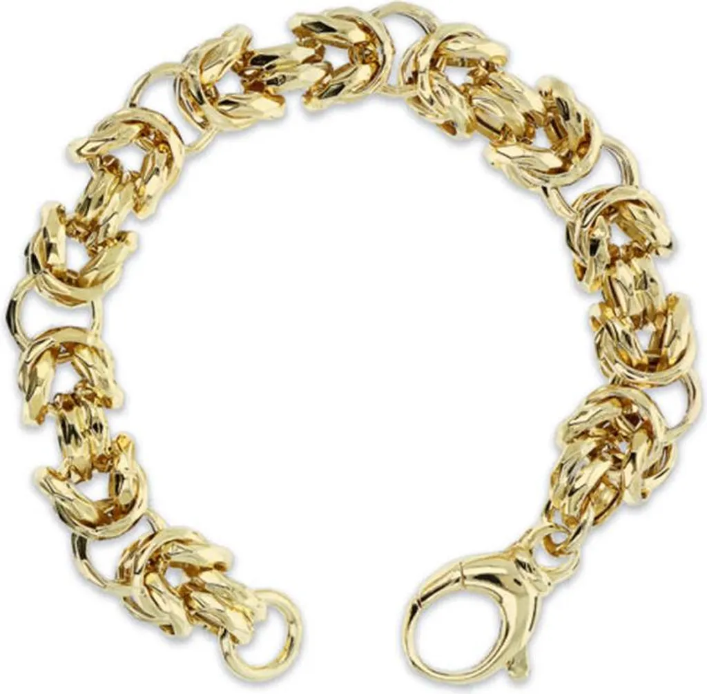 Etrusca Gioielli Wset00749.Yg: Bracciale Maxi Catena Martellata Gold