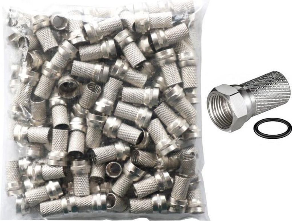 Sat-Stecker "F" 6,8mm+ Dichtung 100 Stk. (LB0032) VA0245 Vayox