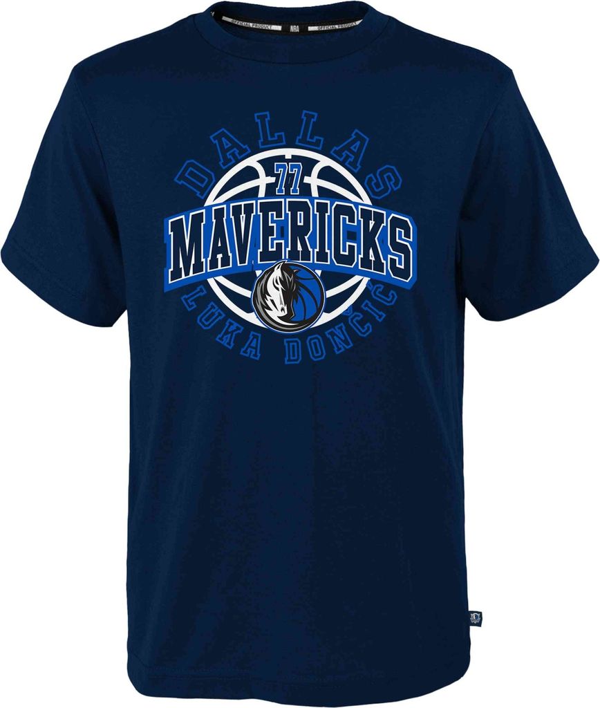 Outerstuff - NBA Dallas Mavericks Name and Number Graphic Team Luka Doncic T-Shirt, Farbe: Blau, Größe: XS