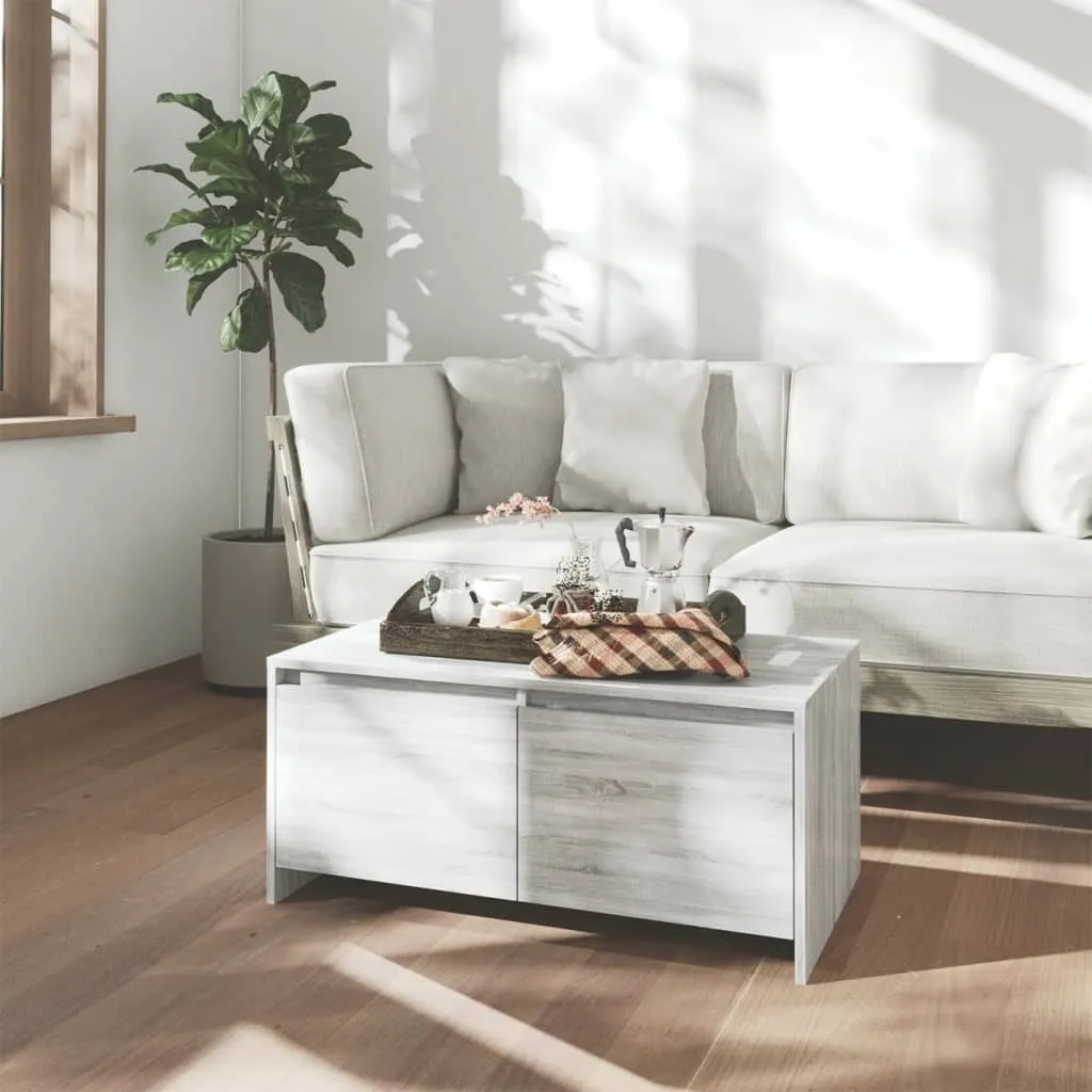 Tavolino Salotto Grigio Sonoma 90x50 cm - Eleganza Legno Hommie