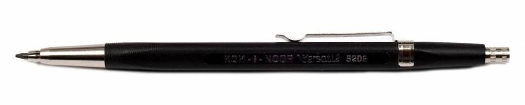 Druckbleistift Metall / Kunstoff- Kombination " Versatil " 2,0 x 120 mm Mine - schwarz , mit Clip und Minenspitzer