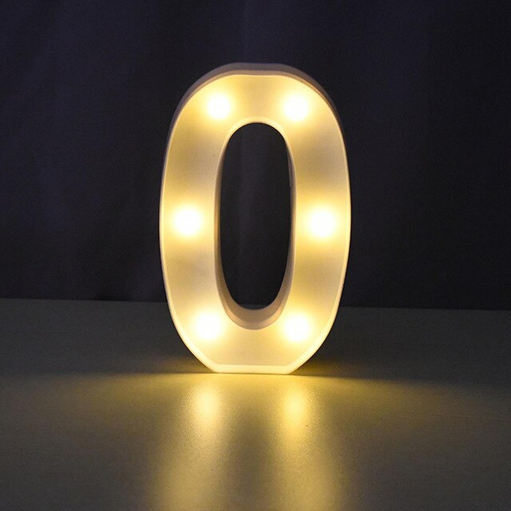 LED Leuchtzahl 3D, 22 cm Zahl 0 Obrázek produktu 
