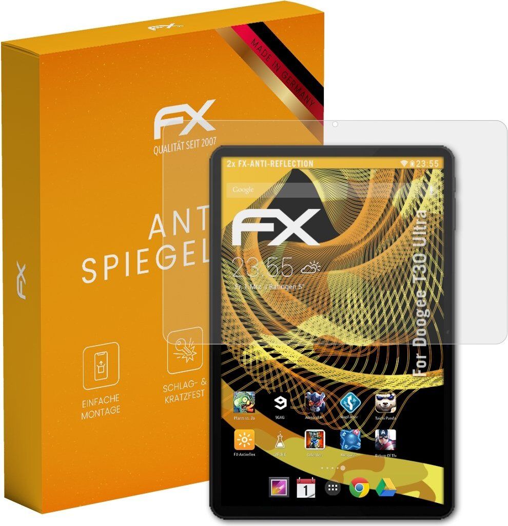 atFoliX FX-Antireflex 2x Schutzfolie kompatibel mit Doogee T30 Ultra Displayfolie