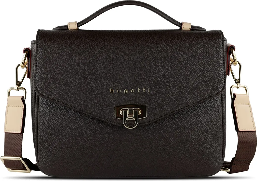 Sac bandoulière bugatti Ella marron foncé idéal pour travail et loisirs