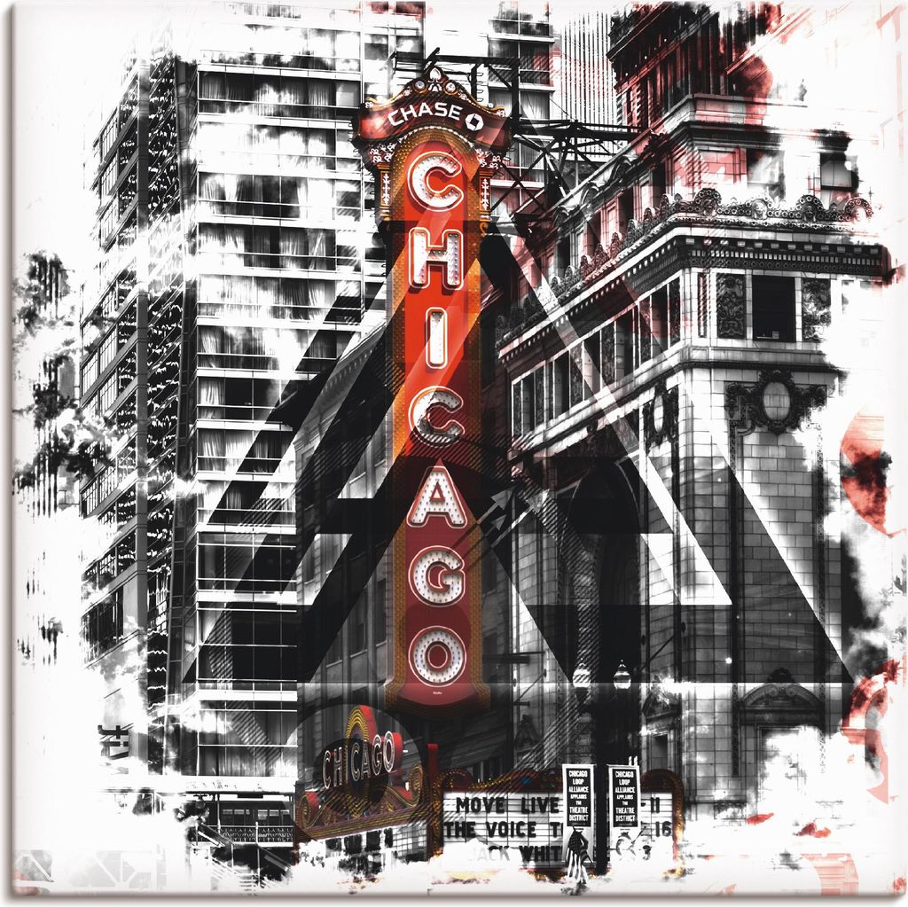 ARTland Leinwandbild Chicago II Größe: 30x30 cm