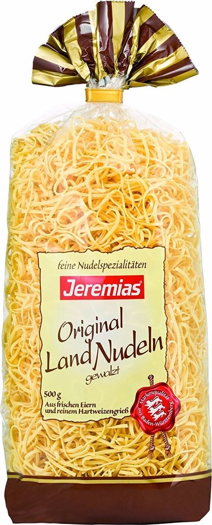 Jeremias Gourmet Bandnudeln 2mm gewalzt mit Frischei 500g 2er Pack