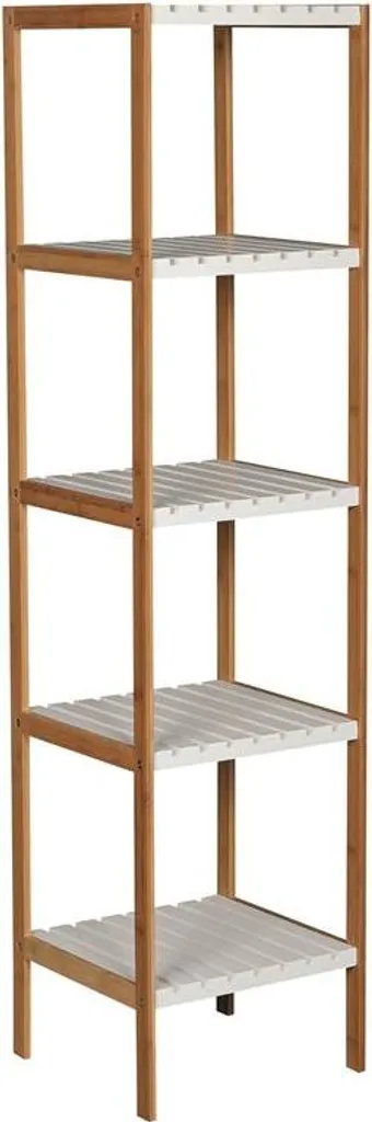 Étagère en bambou gain de place - Solution rangement 5 niveaux maison