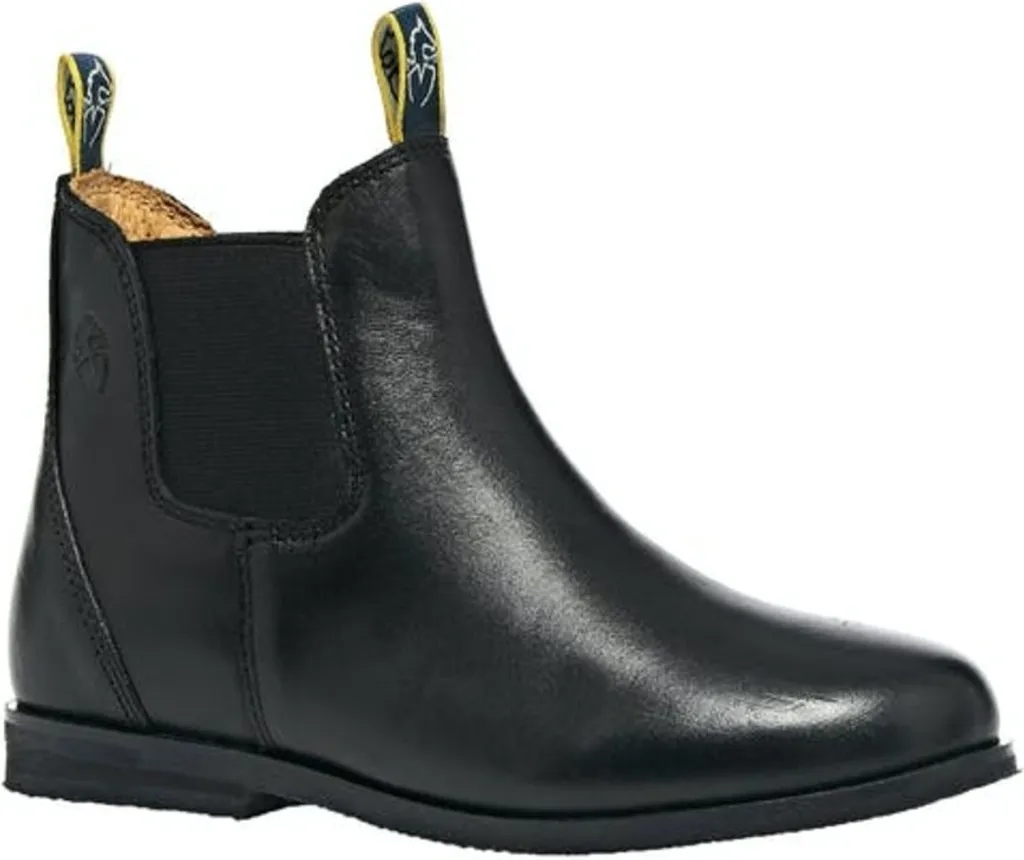 Moretta Fiora Boots d'équitation Jodhpur en cuir pour enfants Noir ER767