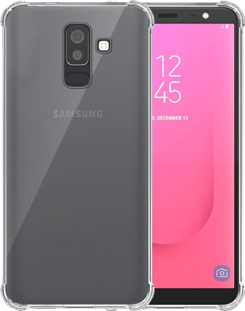 Smartphonica Telefon Fall geeignet für Samsung Galaxy J8 Transparent Shockproof - Shockproof TPU SIlicone Backcover Case mit Bumper Transparent