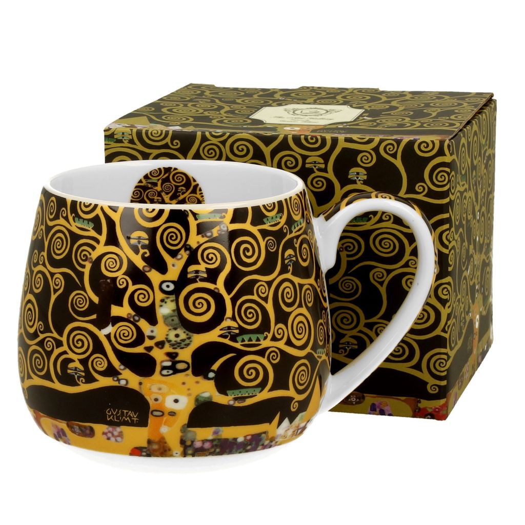 Duo Kaffeebecher Klimt Tree Of life aus Porzellan, Becher, Image du produit 