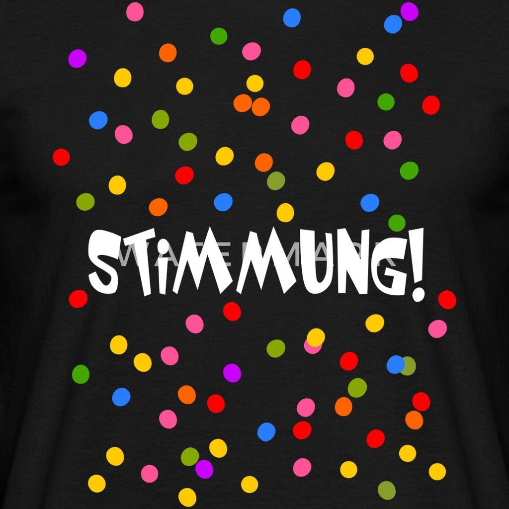 Spreadshirt Stimmung Konfetti Fasching Karneval Männer T-Shirt, XXL, Schwarz
