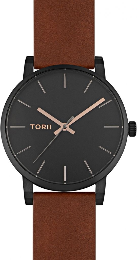 Herrenuhr TORII B41CL.BR in klassischem Braun. Produktbild 