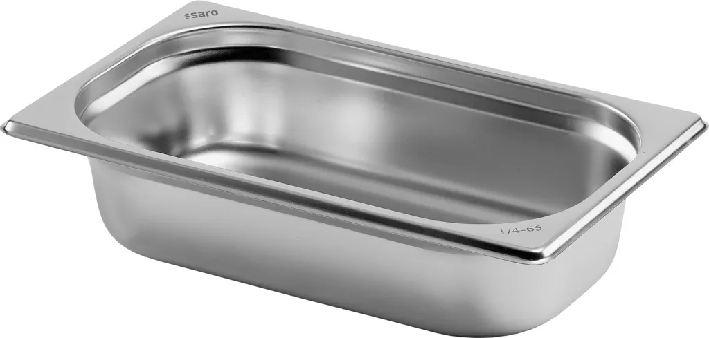 Vaschetta Acciaio Inox GN 1/4 Profondità 65mm SARO TOP LINE