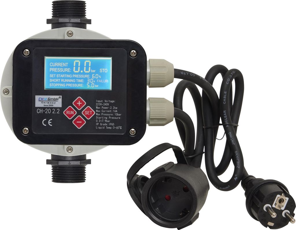 CHM GmbH® Digitale einstellbare Pumpensteuerung mit LCD Produktbild 