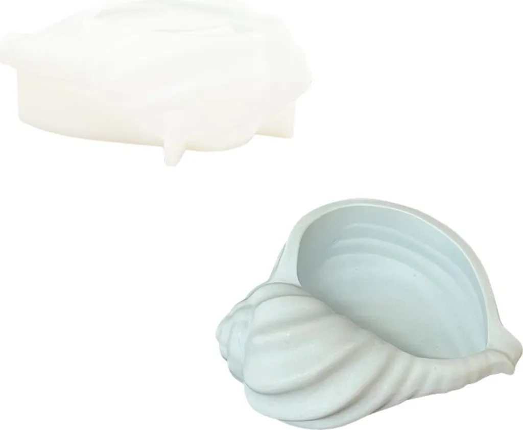 Moule silicone Coquillage Jesmonite 14,8x12,8x5,4 cm pour DIY créatif