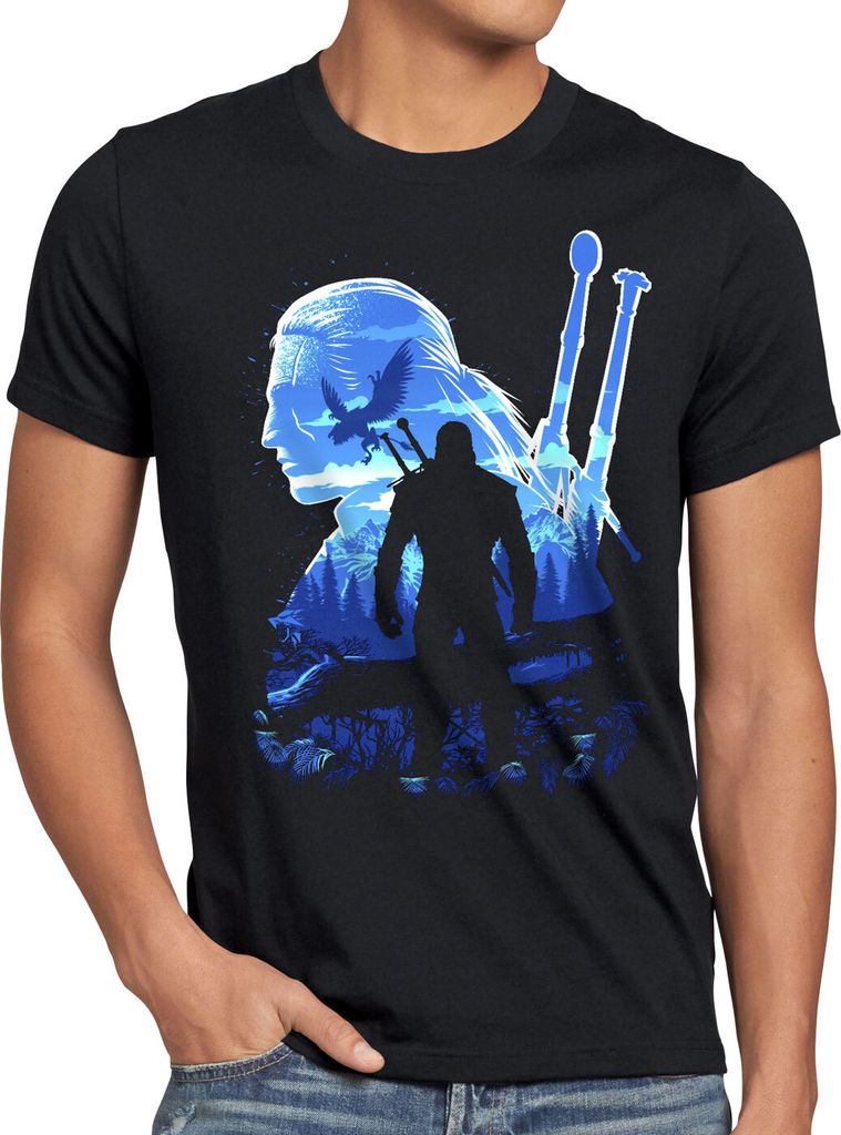 A.N.T. Schicksal des Hexers Herren T-Shirt riva temerien drache schwert