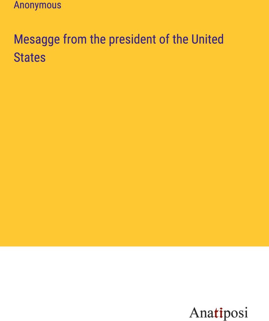Mesagge from the president of the United States