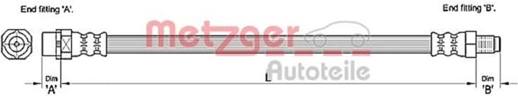 Metzger Bremsschlauch für BMW Z4