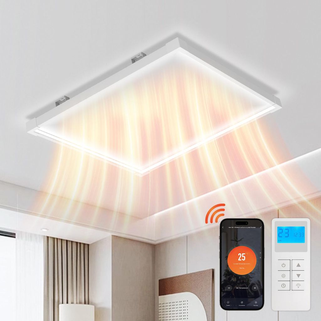 Jayseuw Infrarot-Deckenheizung 360W | Mit Licht Produktbild 