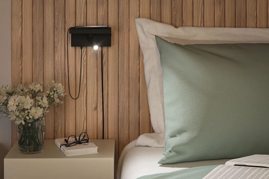Paulmann Jerik : LED Applique Murale Moderne au Design Noir Intemporel