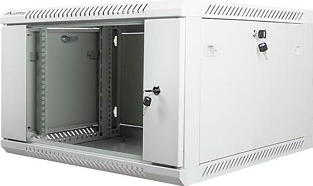 Lanberg Rack Wandschrank 19" 6U/600X600 Glastür grau