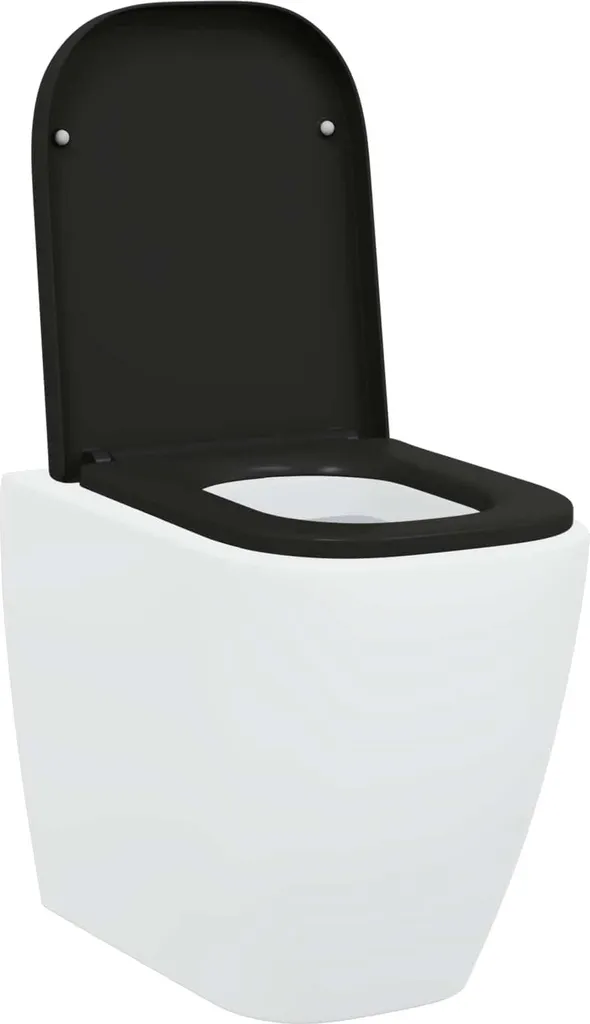 Sedile WC Nero vidaXL Duroplast 44,5x35x3,6 cm | Offerta Copriwater