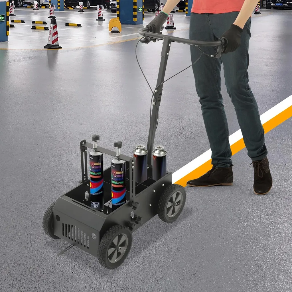 Traceur de lignes à 4 roues Ø20 cm avec 12 compartiments acier inoxydable - 4