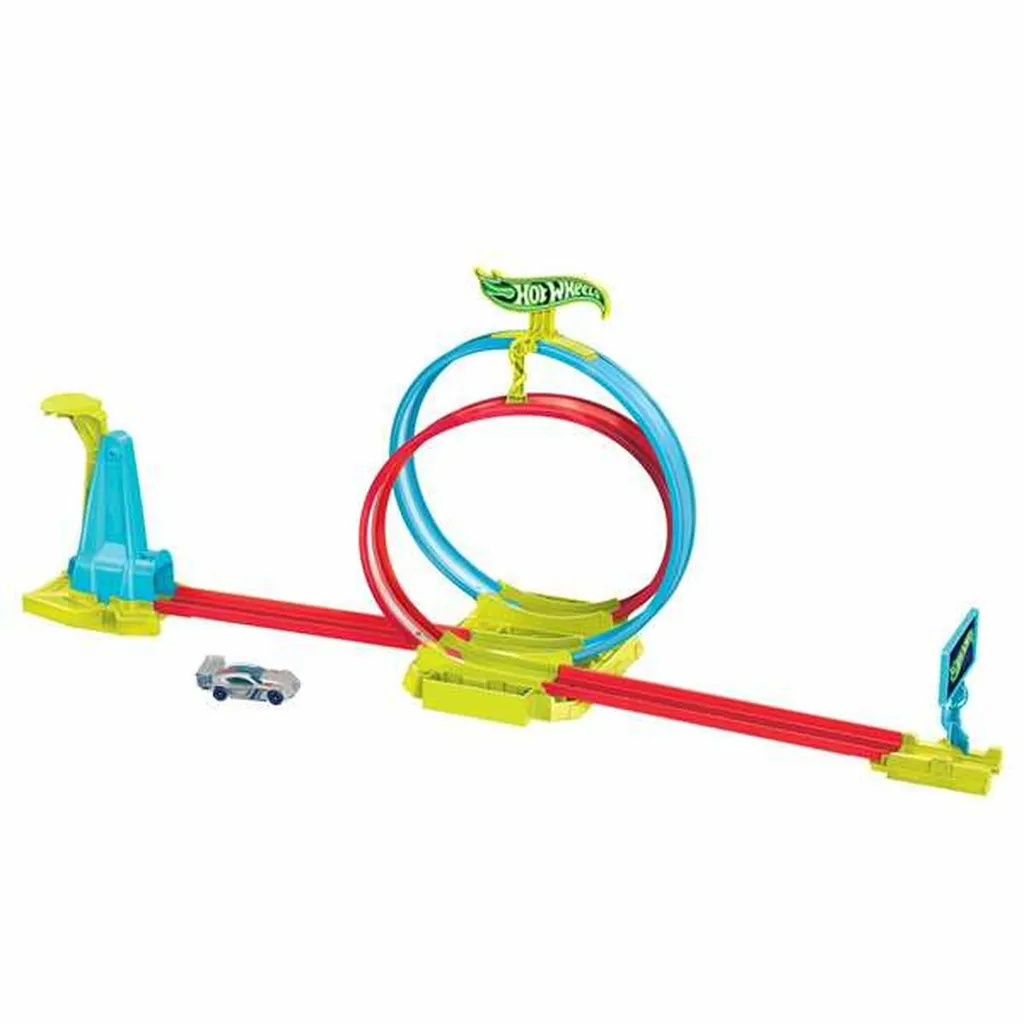 Mattel Hot Wheels Neon Speeders Superpętla HPC05 - Circuit de Course Néon