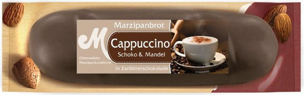 Odenwälder Marzipan Brot Cappuccino mit Zartbitter Schokolade 100g