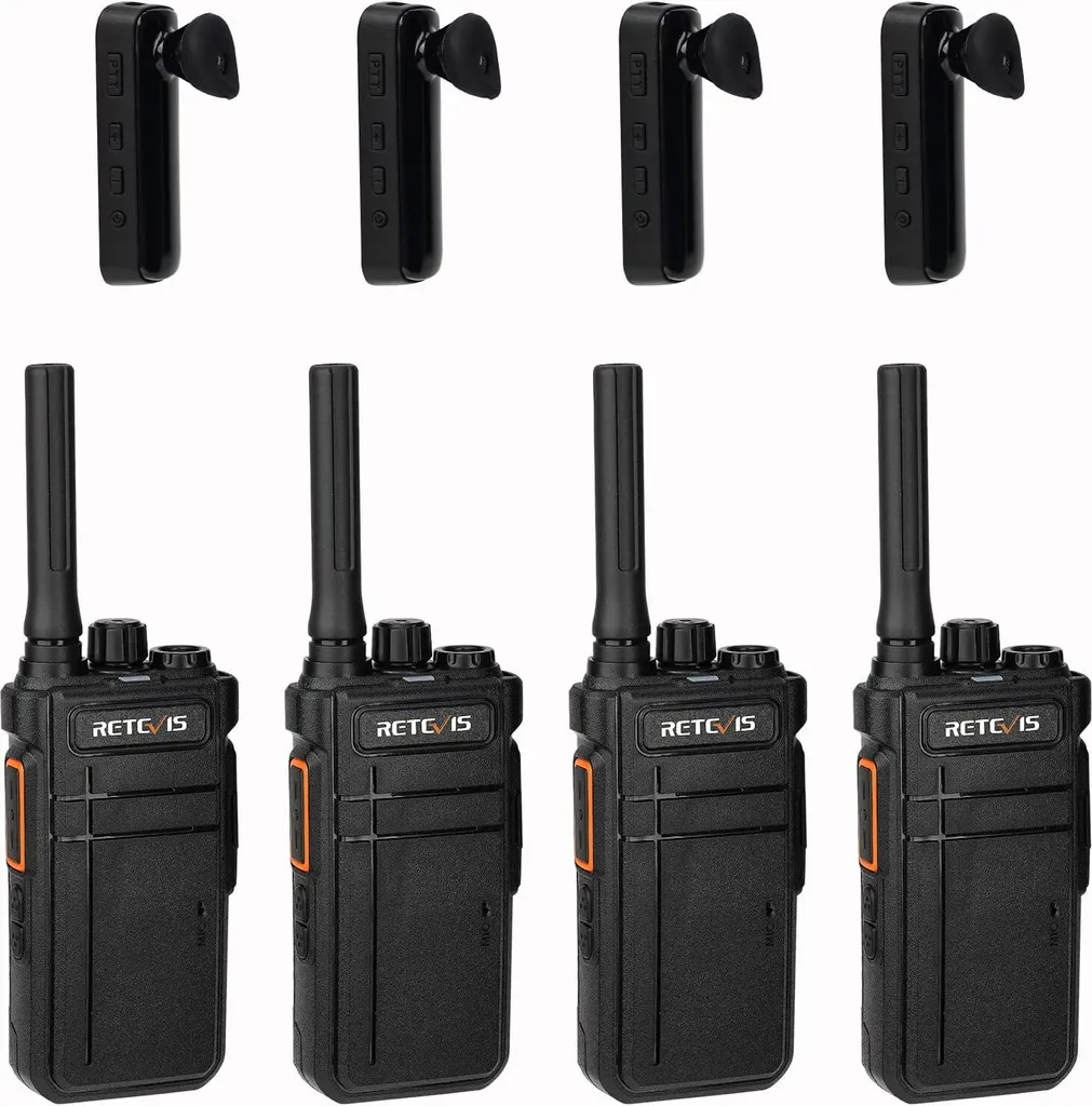 Communication Mains Libres Talkie-Walkie Bluetooth Retevis RB637 - Pack 4