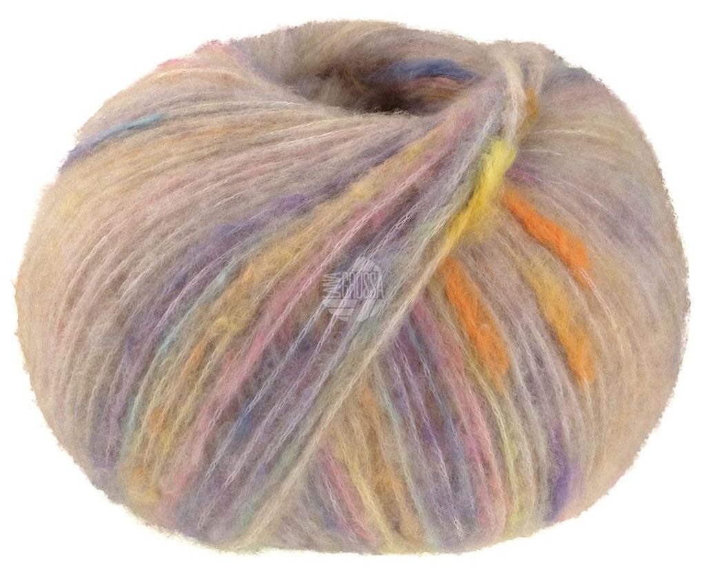 Lana Grossa - Cassata 0007 hellbeige gelb orange jeansblau Produktbild 