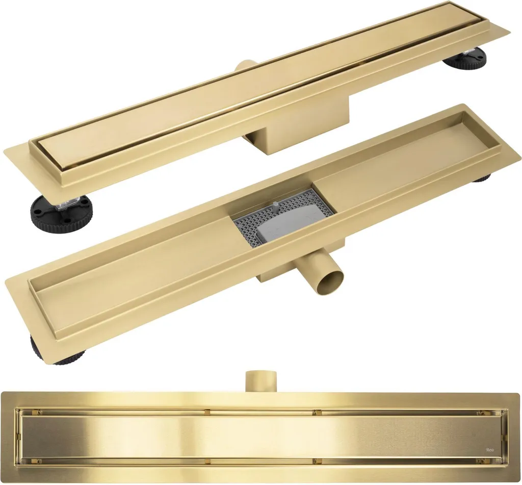 Scarico Lineare REA NEOX 100 Brushed Gold