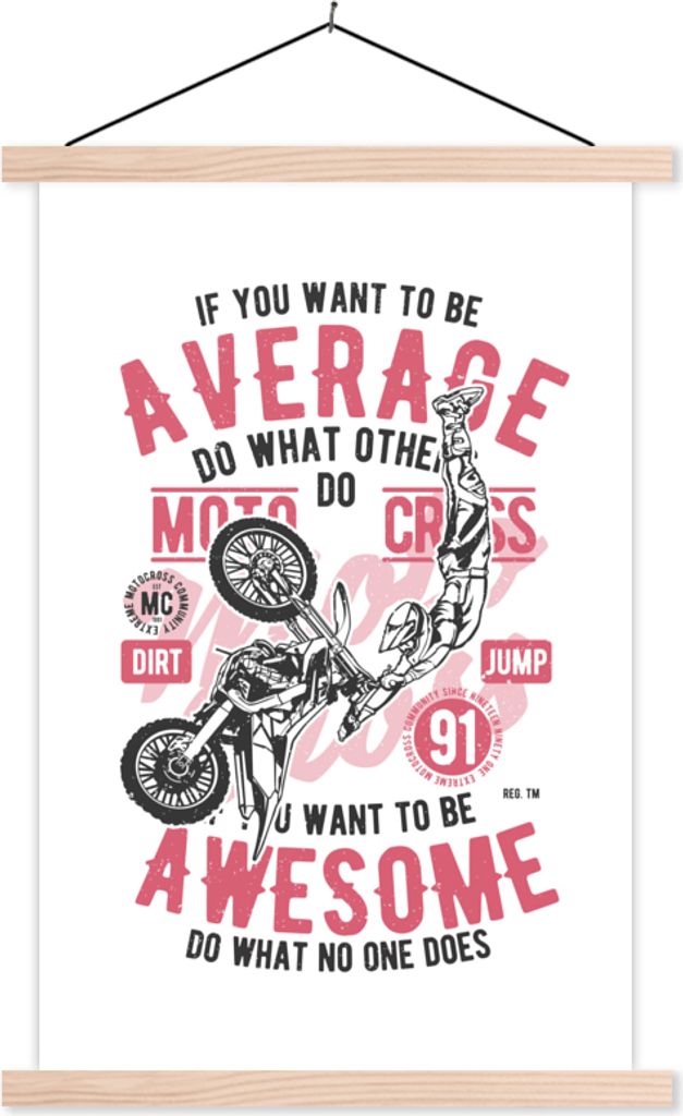 MuchoWow Textilposter Mancave - Sport - Retro 40x60 cm mit holzfarbenen Rahmen - Poster
