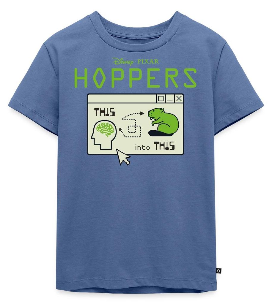 Spreadshirt Hoppers Von Mensch Zu Biber Und Zurück Kinder Premium T-Shirt, 110/116 (4 Jahre), Taubenblau