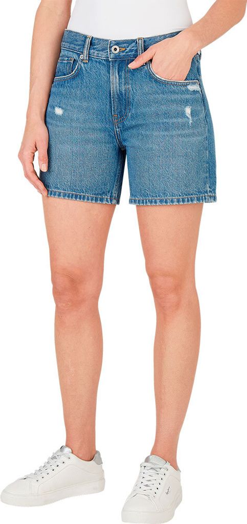 Pepe Jeans Regular Mable High Waist Shorts Blau 28 Frau Blau 28