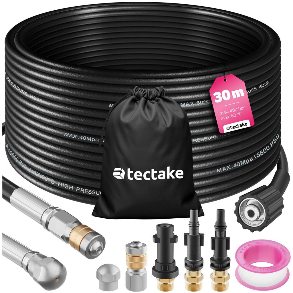 tectake® Rohrreinigungsschlauch-Set 8-teilig, in 2 Größen Produktbild 