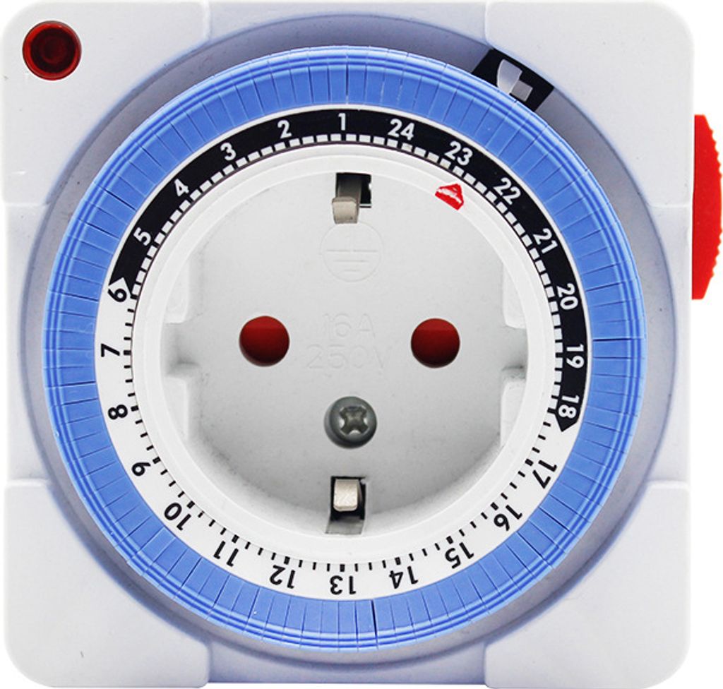 Timer-Schaltsteckdose, 24-Stunden-Segment-Timer-Lichtschalter, automatischer Timing-Lichtausgang, mechanische Plug-in-Steuerung