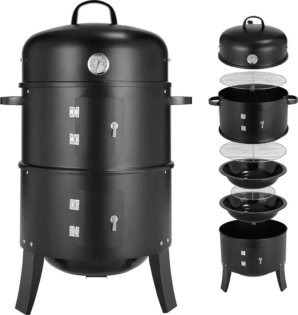 Fumoir 3 en 1 facile à nettoyer pour réussir vos grillades sans brûler