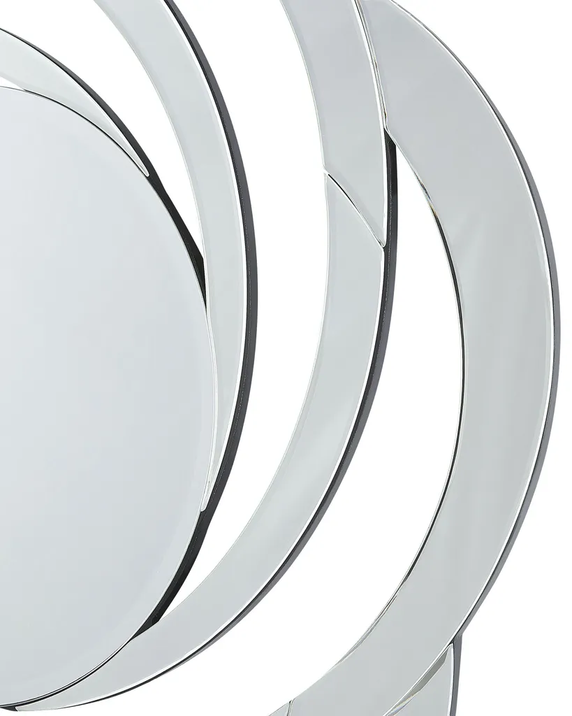 Miroir Mural Salon et Chambre Design Fleur Argenté pour Illuminer