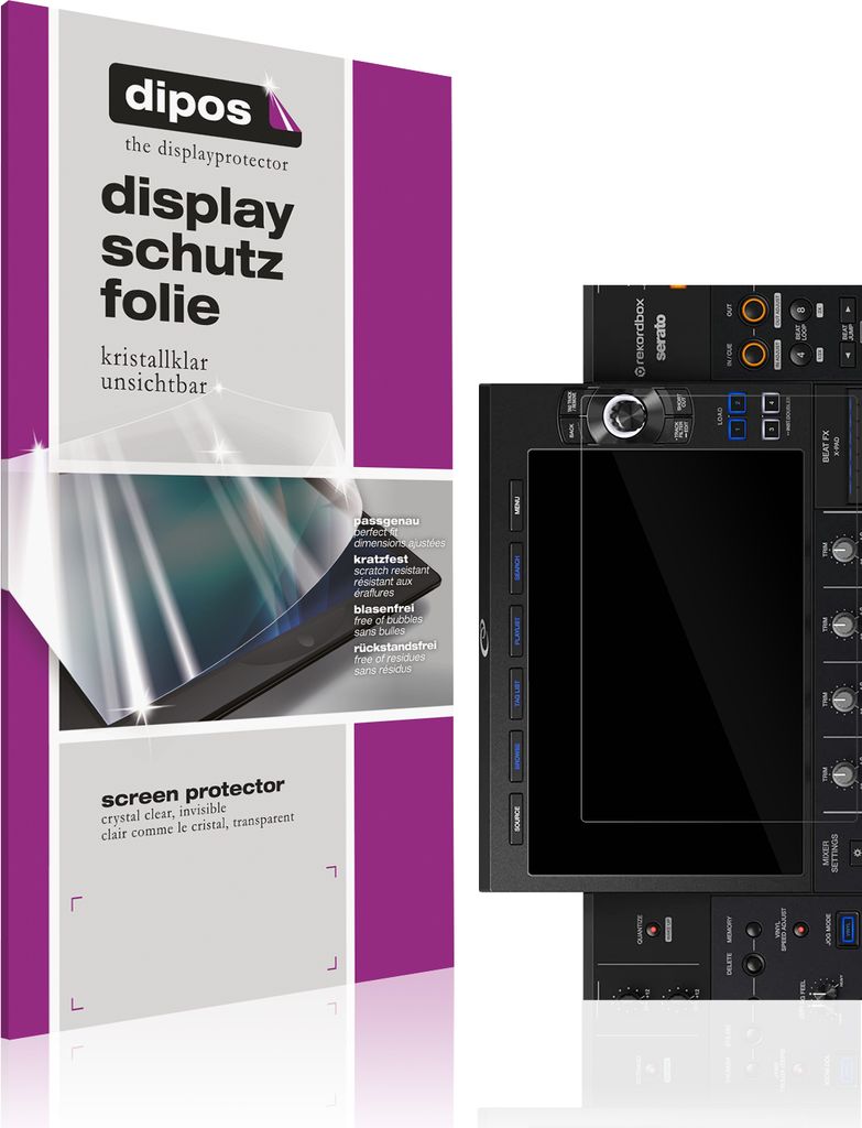 2x Schutzfolie für Pioneer XDJ-AZ klar Displayschutzfolie Folie Display Schutz dipos