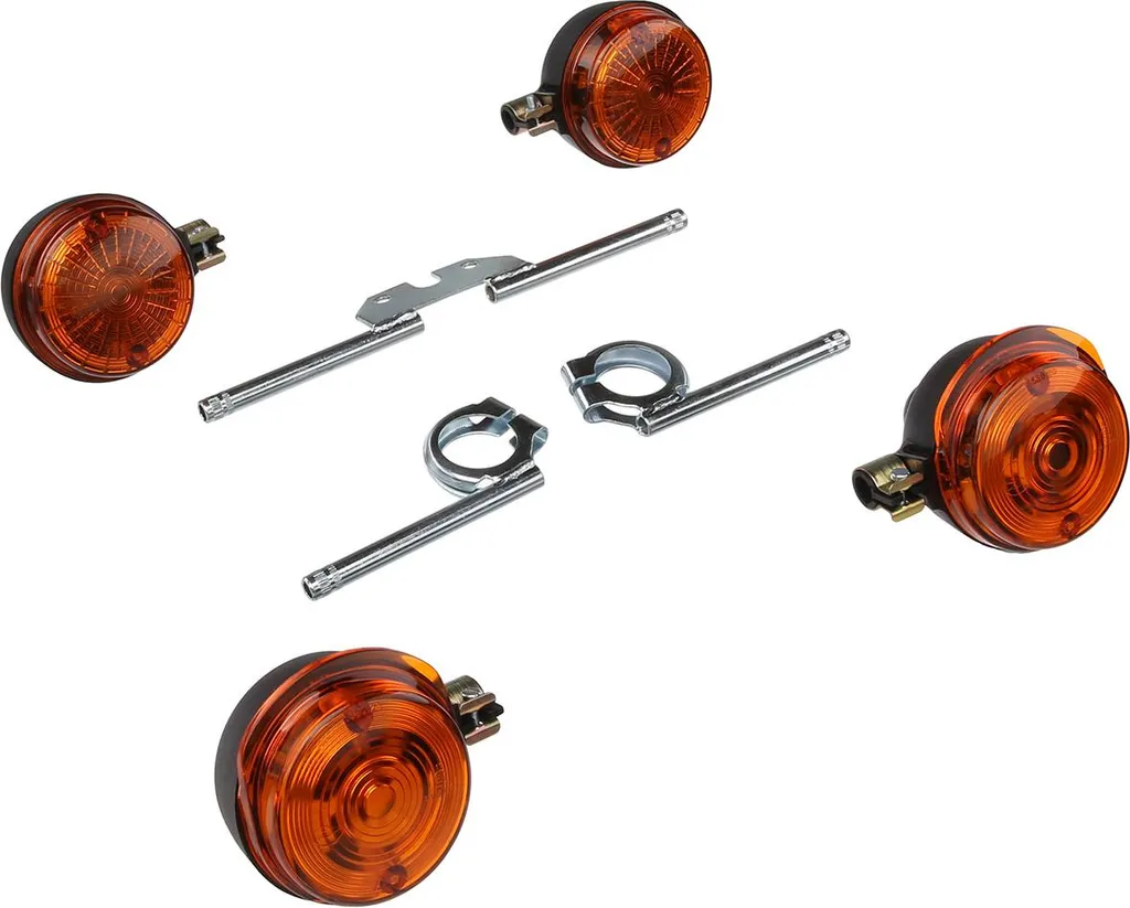 Set de 4 clignotants Simson S50 S51 S70 avec supports galvanisés