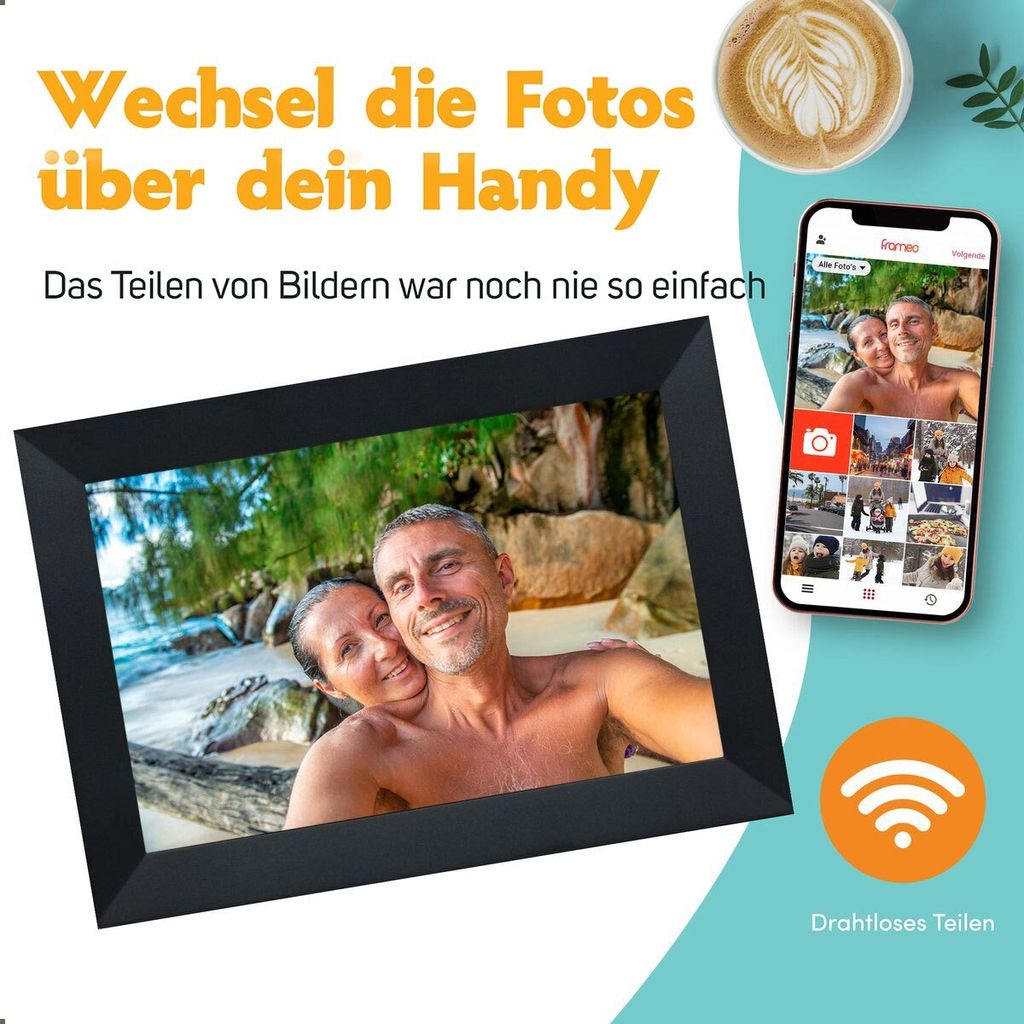 Digitaler Bilderrahmen mit WiFi und App - digitaler Produktbild 6